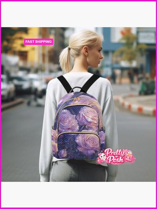 Mini Backpack Purse Lightweight Nylon Shoulder Bag Travel Daypack main image 5